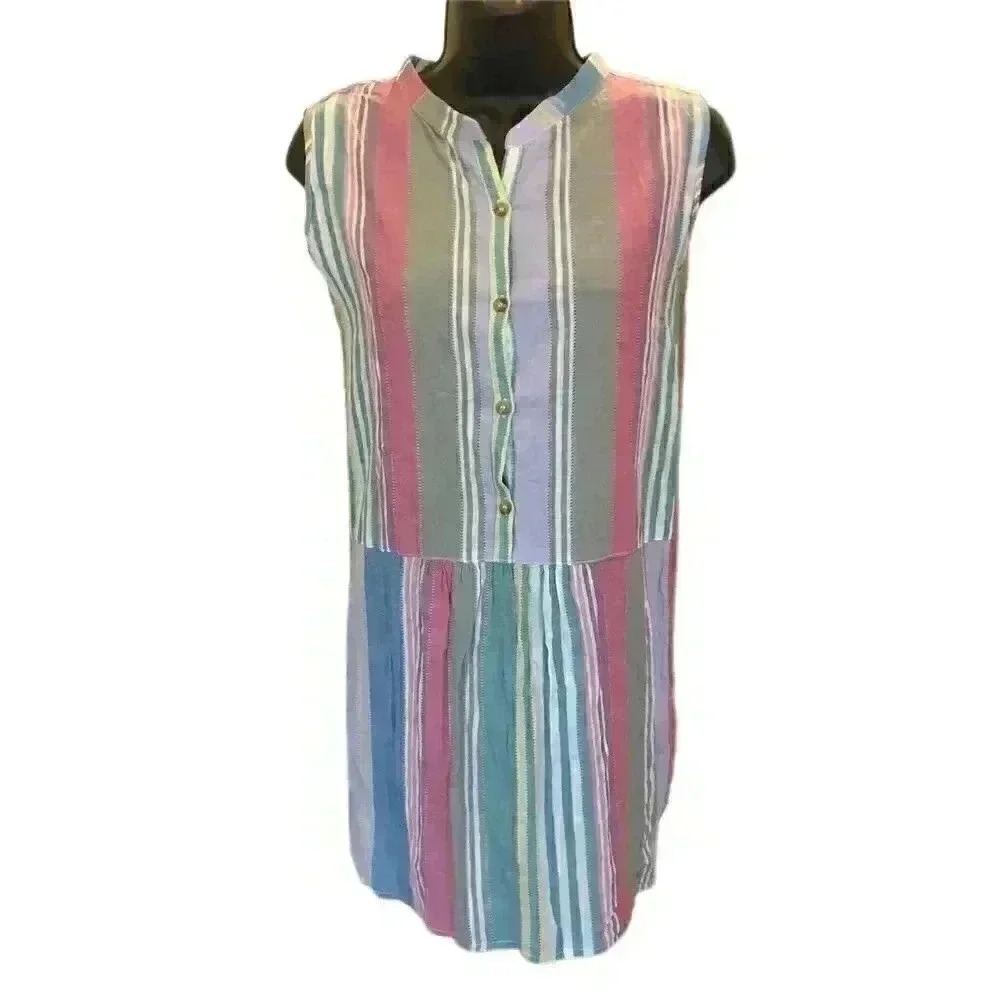 THE ODELLS Girl’s Multicolored Striped Dress - size Large